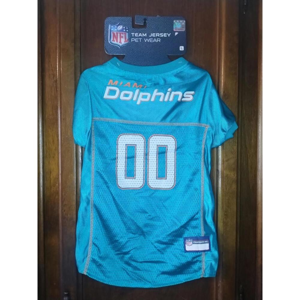 Miami‎ dolphins dog team jersey size large